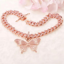 Load image into Gallery viewer, Pink Icy Butterfly Chain