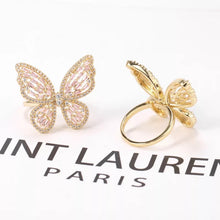 Load image into Gallery viewer, Gold Butterfly Ring