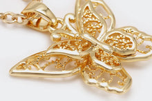 Load image into Gallery viewer, Gold Butterfly Figaro necklace