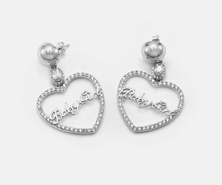 Baby Girl Heart Earrings